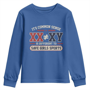 Save Girls Sports XX Does Not Equal XY Youth Sweatshirt Biological Science Vintage Varsity Athletic Graphic