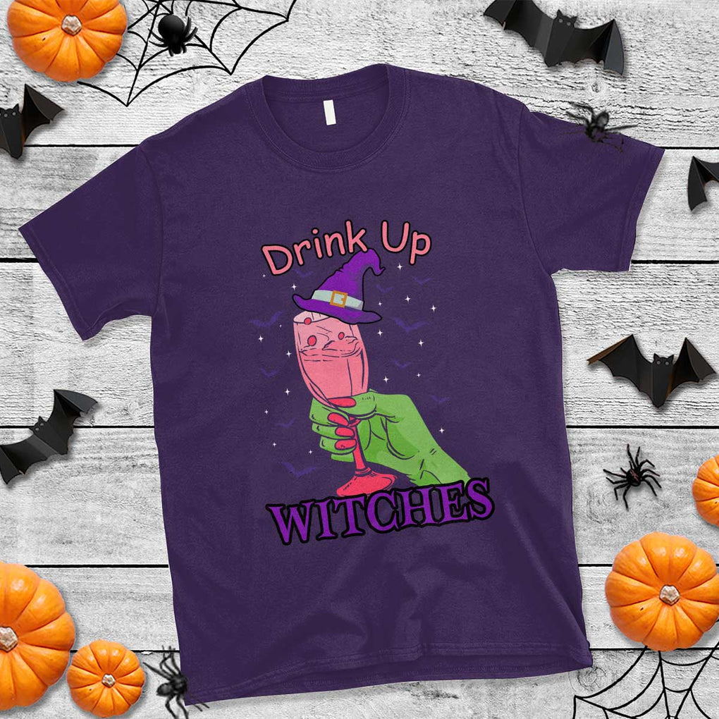 Drinking Witch T Shirt Drink Up Witches Wine Lover TS02 Purple Print Your Wear