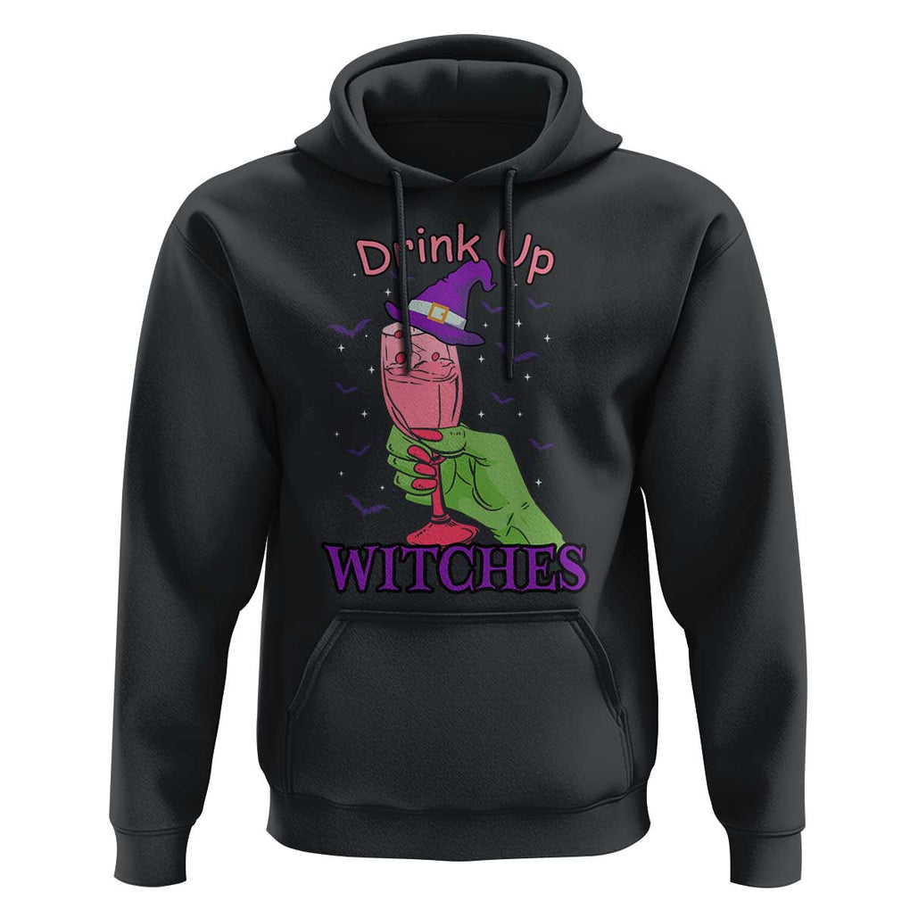 Drinking Witch Hoodie Drink Up Witches Wine Lover TS02 Black Print Your Wear