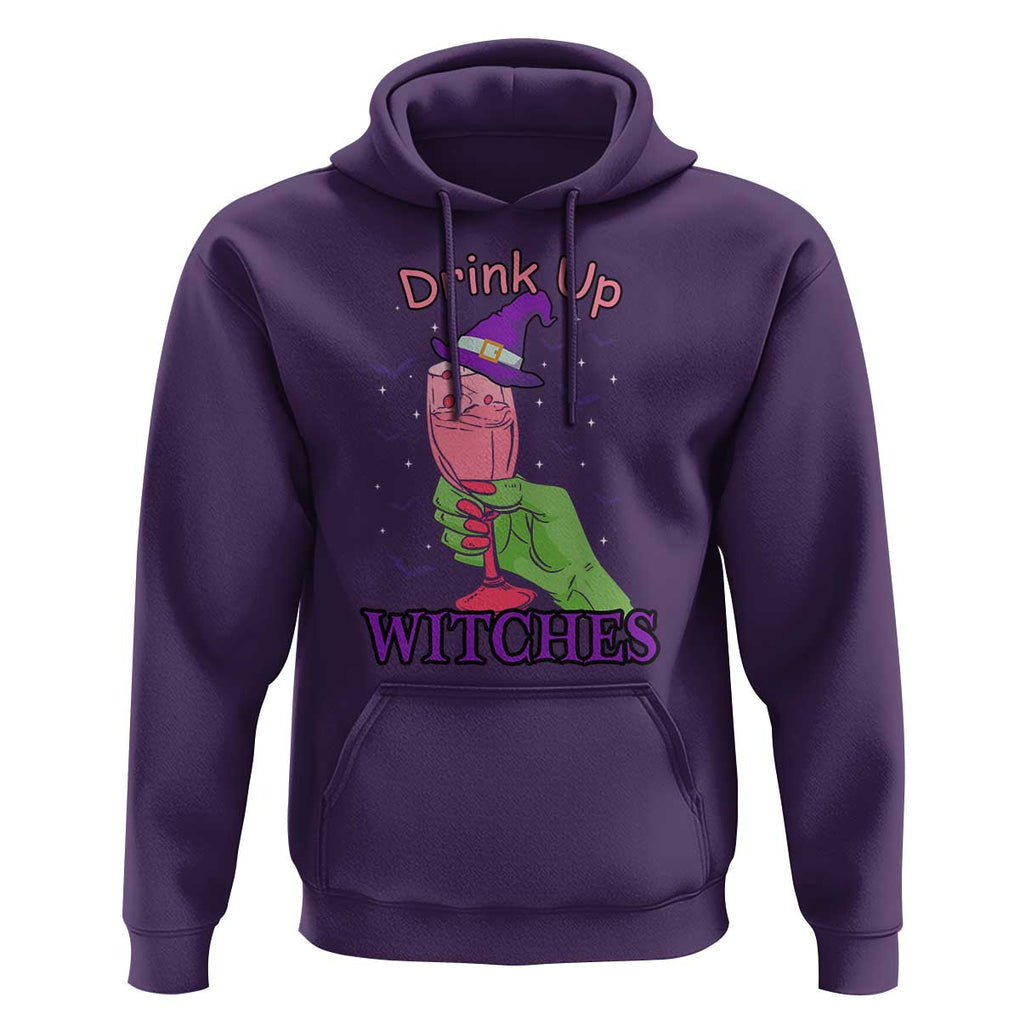 Drinking Witch Hoodie Drink Up Witches Wine Lover TS02 Purple Print Your Wear