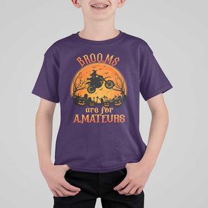 Riding Witch T Shirt For Kid Brooms Are For Amateurs Funny Motorbiker TS02 Purple Print Your Wear