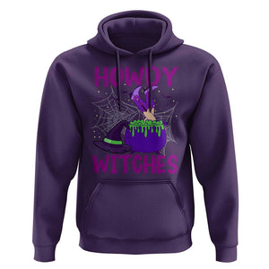Halloween Witch Hoodie Howdy Witches Western Cowgirl TS02 Purple Print Your Wear