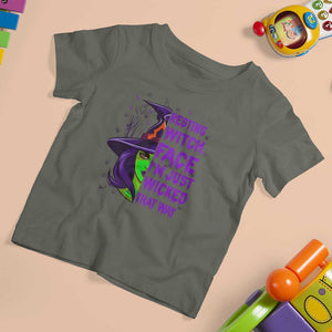 Halloween Witch T Shirt For Kid Resting Witch Face I'm Just Wicked That Way TS02 Military Green Print Your Wear