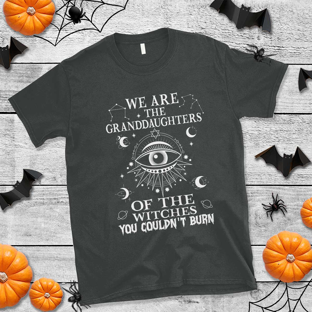 We Are The Granddaughters Of The Witches You Couldn't Burn T Shirt TS02 Dark Heather Print Your Wear