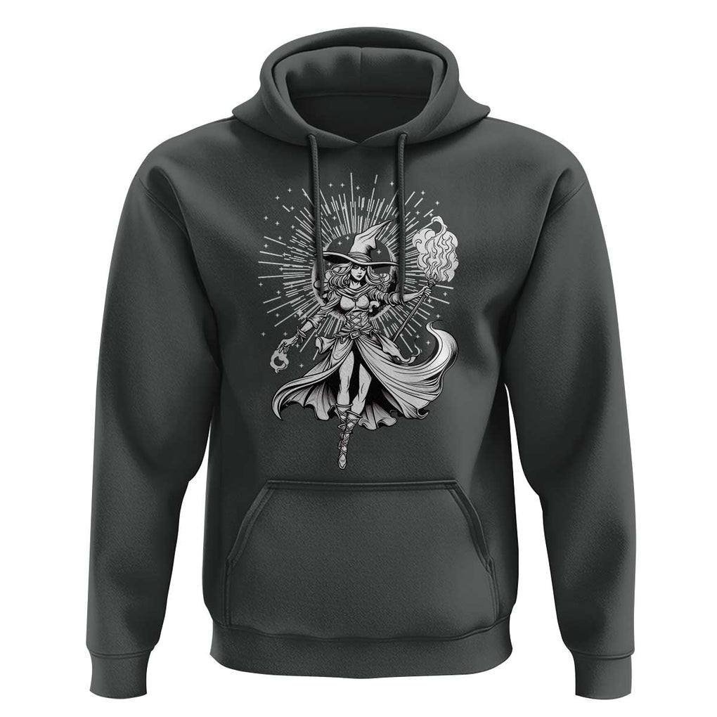Witch Hoodie Black Gothic TS02 Dark Heather Print Your Wear