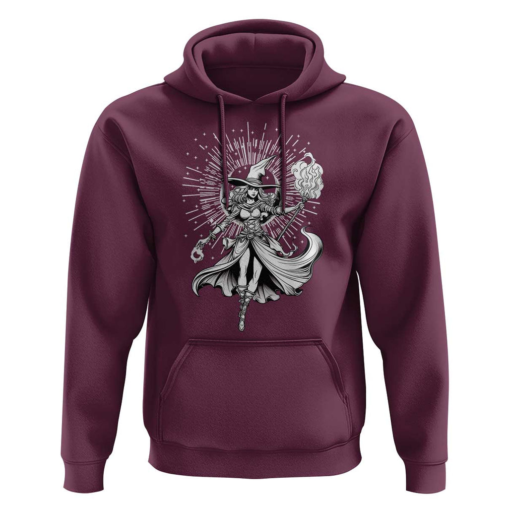 Witch Hoodie Black Gothic TS02 Maroon Print Your Wear