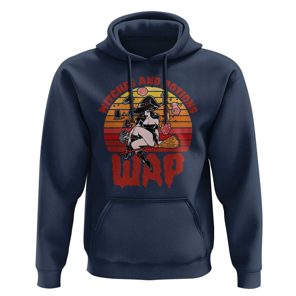 WAP Witches And Potions Retro Hoodie TS02 Navy Print Your Wear