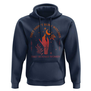 Celestial Witchy Feminist Hoodie They Didn't Burn Witches They Burned Women TS02 Navy Print Your Wear