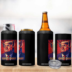 Quiet Piggy Sarcastic Trump 4 in 1 Can Cooler Tumbler Funny Pig Political Satire TS02 Print Your Wear