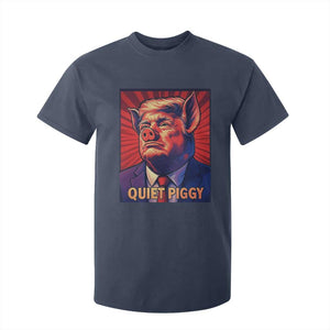 Quiet Piggy Sarcastic Trump T Shirt For Kid Funny Pig Political Satire TS02 Navy Print Your Wear