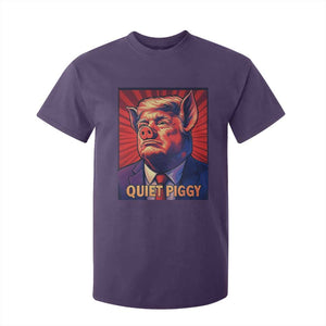 Quiet Piggy Sarcastic Trump T Shirt For Kid Funny Pig Political Satire TS02 Purple Print Your Wear