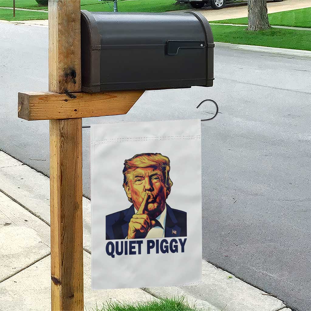 Quiet Piggy Shhh Trump Meme Garden Flag Funny Political Satire Free Speech TS02 Print Your Wear
