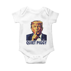 Quiet Piggy Shhh Trump Meme Baby Onesie Funny Political Satire Free Speech TS02 White Print Your Wear