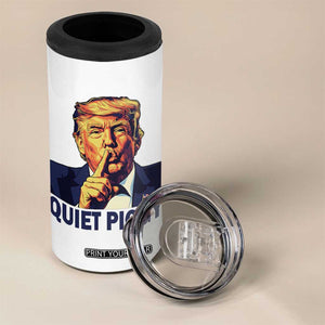 Quiet Piggy Shhh Trump Meme 4 in 1 Can Cooler Tumbler Funny Political Satire Free Speech TS02 Print Your Wear