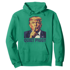 Quiet Piggy Shhh Trump Meme Hoodie Funny Political Satire Free Speech TS02 Irish Green Print Your Wear