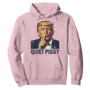 Quiet Piggy Shhh Trump Meme Hoodie Funny Political Satire Free Speech TS02 Light Pink Print Your Wear