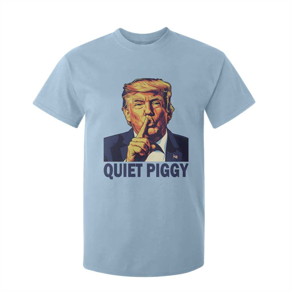 Quiet Piggy Shhh Trump Meme T Shirt For Kid Funny Political Satire Free Speech TS02 Light Blue Print Your Wear