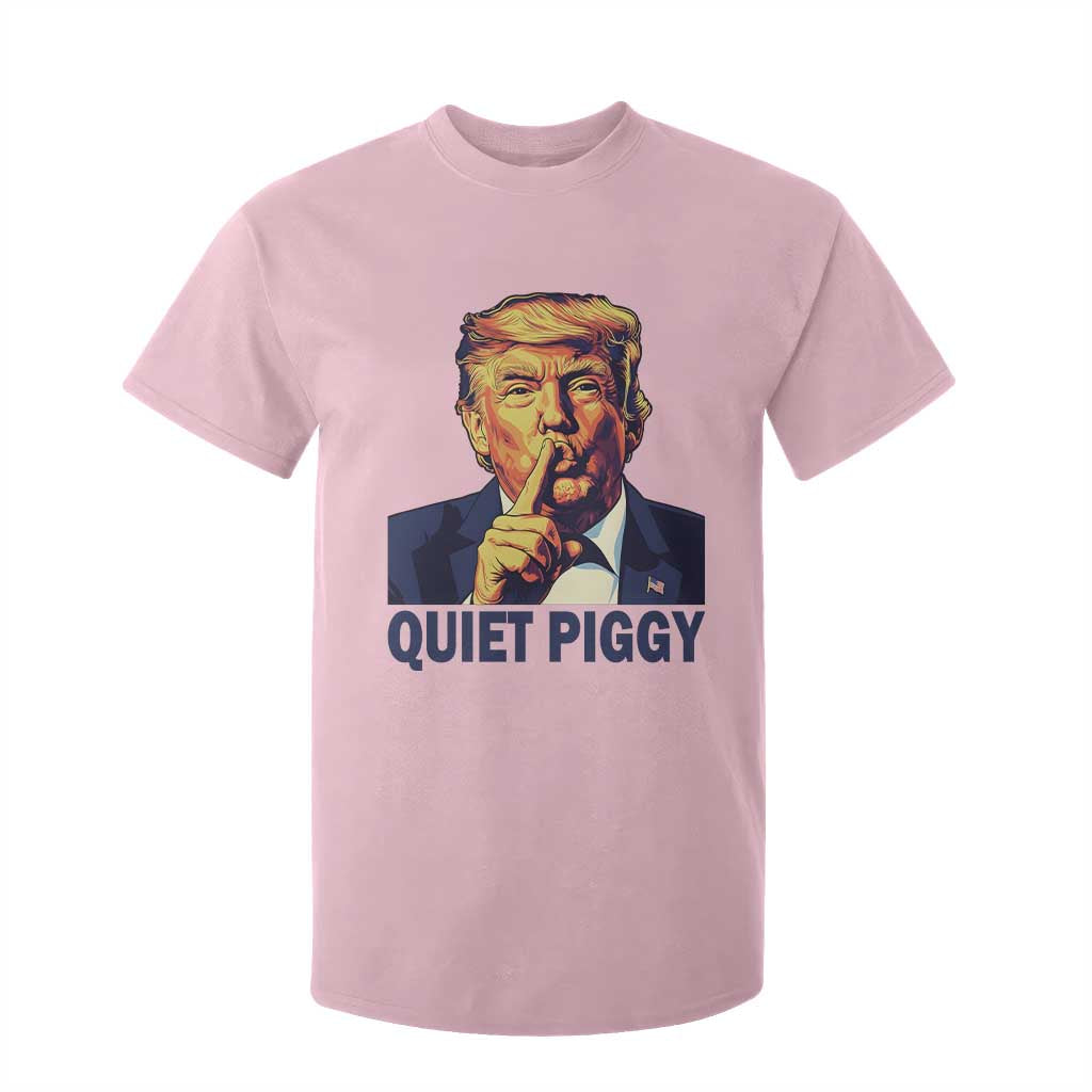 Quiet Piggy Shhh Trump Meme T Shirt For Kid Funny Political Satire Free Speech TS02 Light Pink Print Your Wear