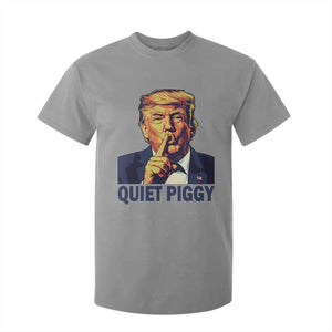 Quiet Piggy Shhh Trump Meme T Shirt For Kid Funny Political Satire Free Speech TS02 Sport Gray Print Your Wear