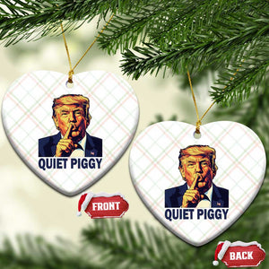 Quiet Piggy Shhh Trump Meme Ceramic Ornament Funny Political Satire Free Speech TS02 Print Your Wear