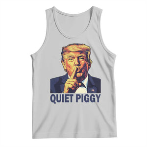 Quiet Piggy Shhh Trump Meme Tank Top Funny Political Satire Free Speech TS02 Ash Print Your Wear