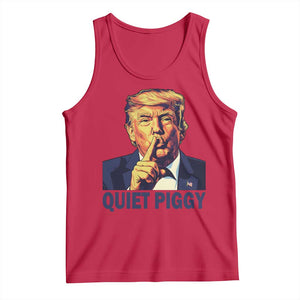 Quiet Piggy Shhh Trump Meme Tank Top Funny Political Satire Free Speech TS02 Red Print Your Wear