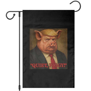 Quiet Piggy Surreal Pig Trump Meme Garden Flag Political Satire Parody TS02 Black Print Your Wear