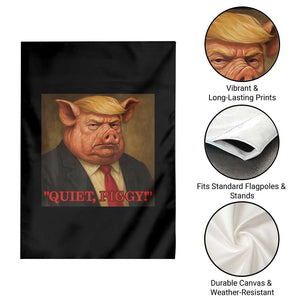 Quiet Piggy Surreal Pig Trump Meme Garden Flag Political Satire Parody TS02 Print Your Wear