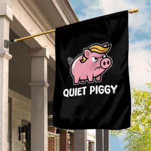 Quiet Piggy Funny Blonde Pig Garden Flag Political Satire Humor Free Speech Cute Cartoon TS02 Print Your Wear