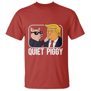 Quiet Piggy Shhh Trump Meme T Shirt Sassy Pig Parody Funny Political Satire TS02 Red Print Your Wear