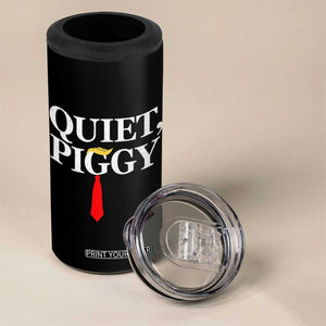 Quiet Piggy Funny Blonde 4 in 1 Can Cooler Tumbler Political Satire Humor Free Speech TS02 Print Your Wear