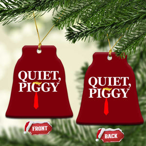Quiet Piggy Funny Blonde Ceramic Ornament Political Satire Humor Free Speech TS02 Print Your Wear