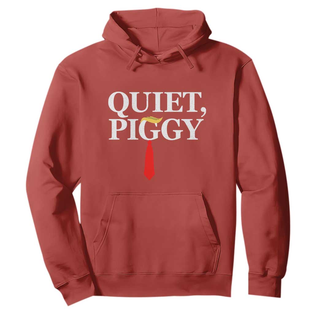 Quiet Piggy Funny Blonde Hoodie Political Satire Humor Free Speech TS02 Red Print Your Wear