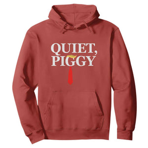 Quiet Piggy Funny Blonde Hoodie Political Satire Humor Free Speech TS02 Red Print Your Wear