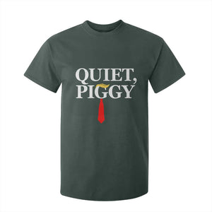 Quiet Piggy Funny Blonde T Shirt For Kid Political Satire Humor Free Speech TS02 Dark Forest Green Print Your Wear