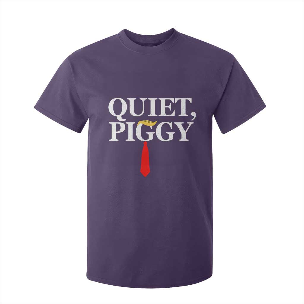 Quiet Piggy Funny Blonde T Shirt For Kid Political Satire Humor Free Speech TS02 Purple Print Your Wear