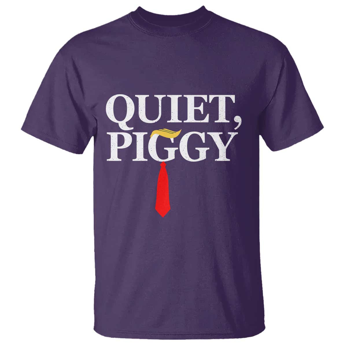 Quiet Piggy Funny Blonde T Shirt Political Satire Humor Free Speech TS02 Purple Print Your Wear