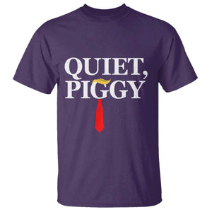 Quiet Piggy Funny Blonde T Shirt Political Satire Humor Free Speech TS02 Purple Print Your Wear