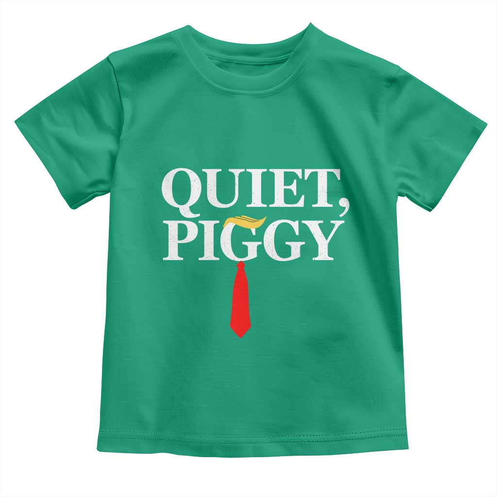 Quiet Piggy Funny Blonde Toddler T Shirt Political Satire Humor Free Speech TS02 Irish Green Print Your Wear