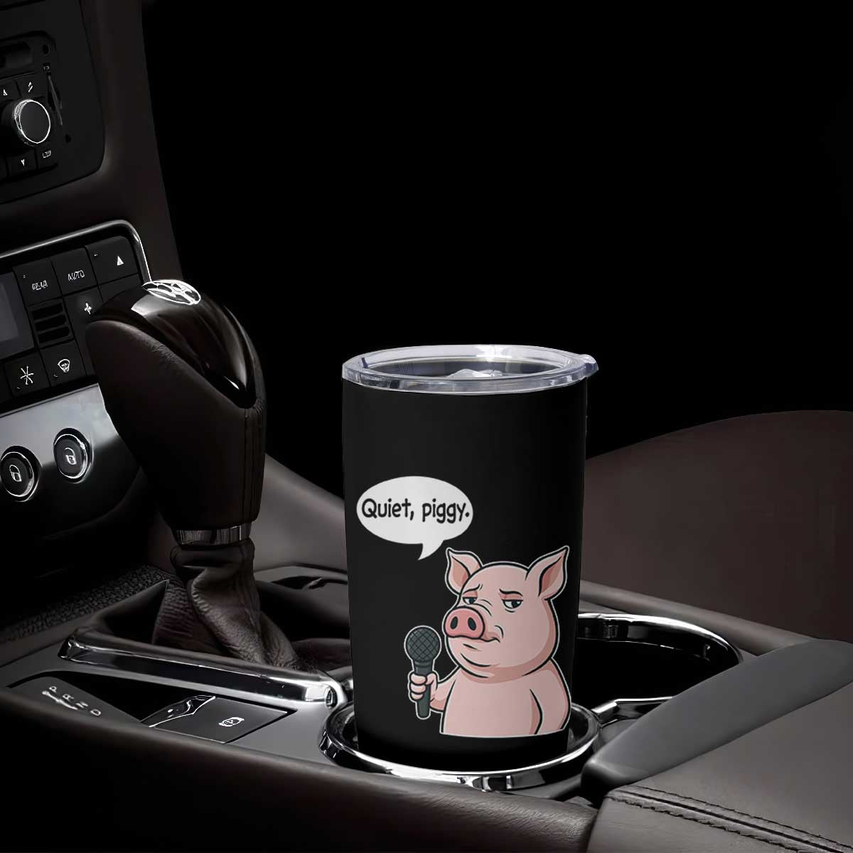 Quiet Piggy Funny Sarcastic Pig Tumbler Cup Political Satire Humor Free Speech TS02 Print Your Wear