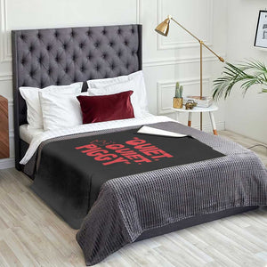 Quiet Quiet Piggy Throw Blanket Funny Political Satire Free Speech TS02 Print Your Wear