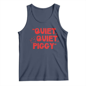 Quiet Quiet Piggy Tank Top Funny Political Satire Free Speech TS02 Navy Print Your Wear