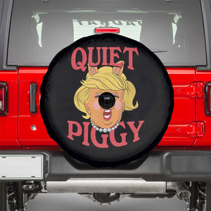 Quiet Piggy Drag Parody Spare Tire Cover Funny Miss Piggy Trump TS02 Black Print Your Wear