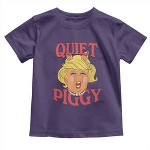 Quiet Piggy Drag Parody Toddler T Shirt Funny Miss Piggy Trump TS02 Purple Print Your Wear