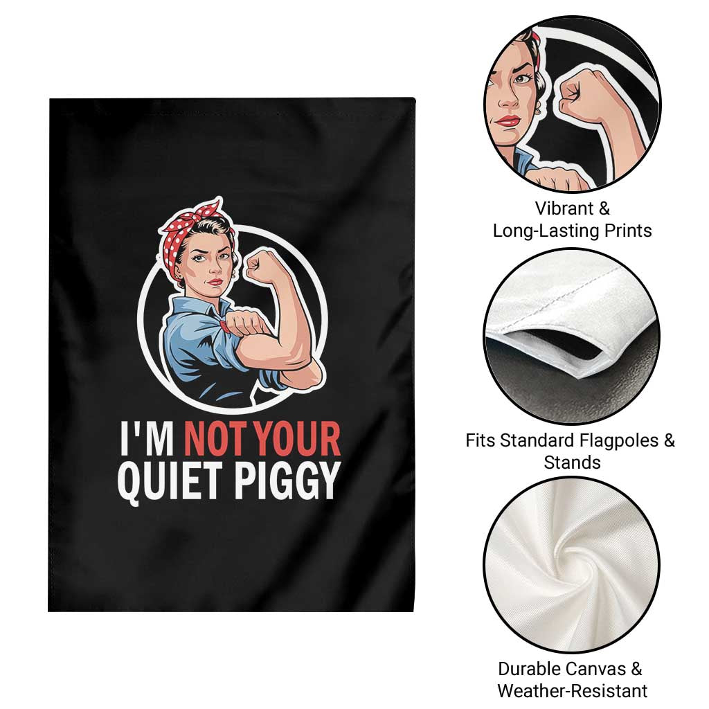 Im Not Your Quiet Piggy Garden Flag Feminist Rosie the Riveter TS02 Print Your Wear