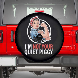 Im Not Your Quiet Piggy Spare Tire Cover Feminist Rosie the Riveter TS02 Black Print Your Wear