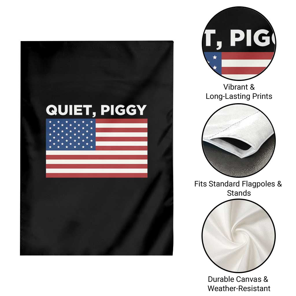 Quiet Piggy Patriotic Meme Garden Flag Satirical USA Flag Free Speech TS02 Print Your Wear