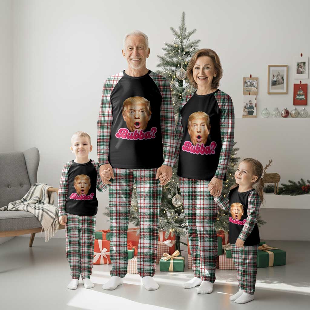 Funny Trump Bubba Viral Meme Plaid Pajama Set Sarcastic Blowing Bubble Hilarious TS02 Christmas Plaid Print Your Wear