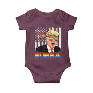 Rainbow Bubba Trump Viral Meme Baby Onesie Funny Pride Parody American LGBTQ Flag TS02 Maroon Print Your Wear
