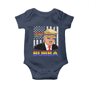 Rainbow Bubba Trump Viral Meme Baby Onesie Funny Pride Parody American LGBTQ Flag TS02 Navy Print Your Wear